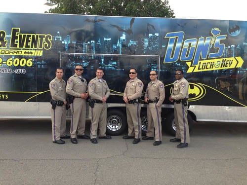 The Don's Lock and Key team in front of their van